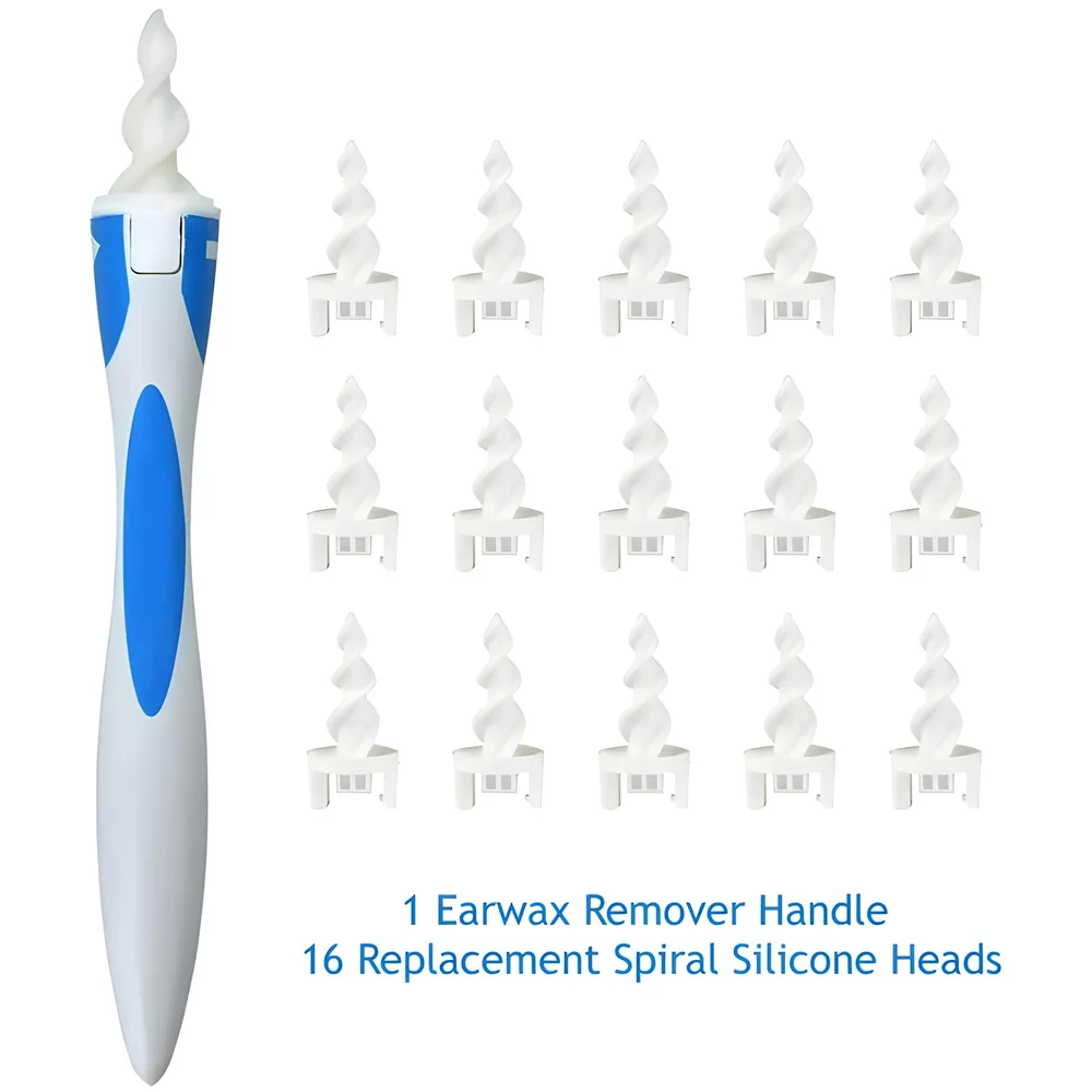 Ear Wax Removal Kit 16 Soft Silicone Tips Reusable and Washable