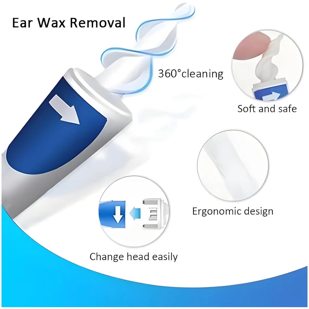 Ear Wax Removal Kit 16 Soft Silicone Tips Reusable and Washable