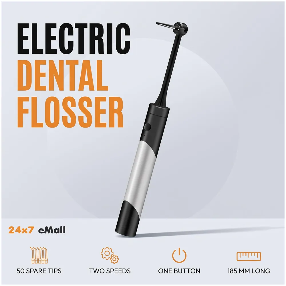 Electric Dental Flosser with 50 Replacement Tips Automatic Set