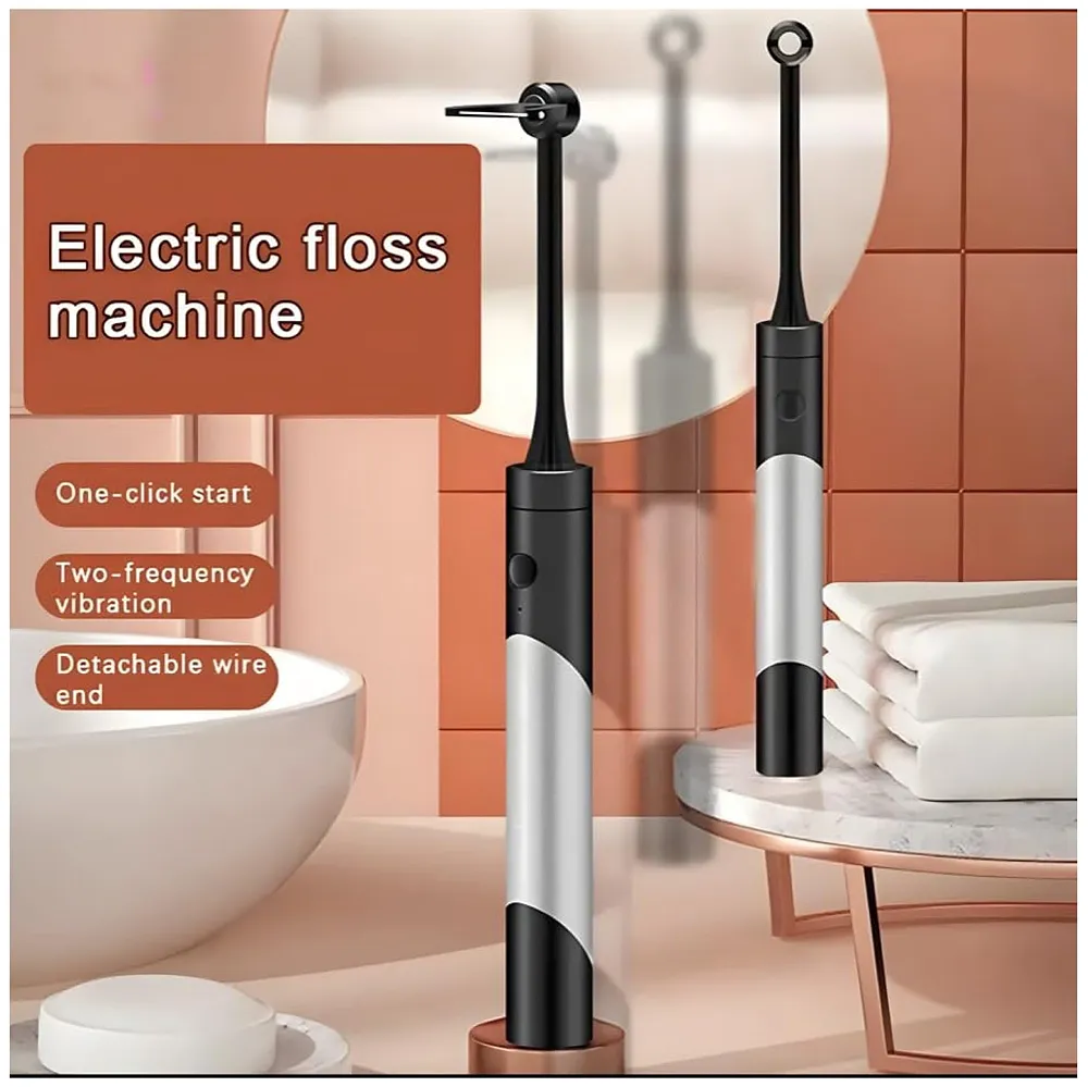 Electric Dental Flosser with 50 Replacement Tips Automatic Set