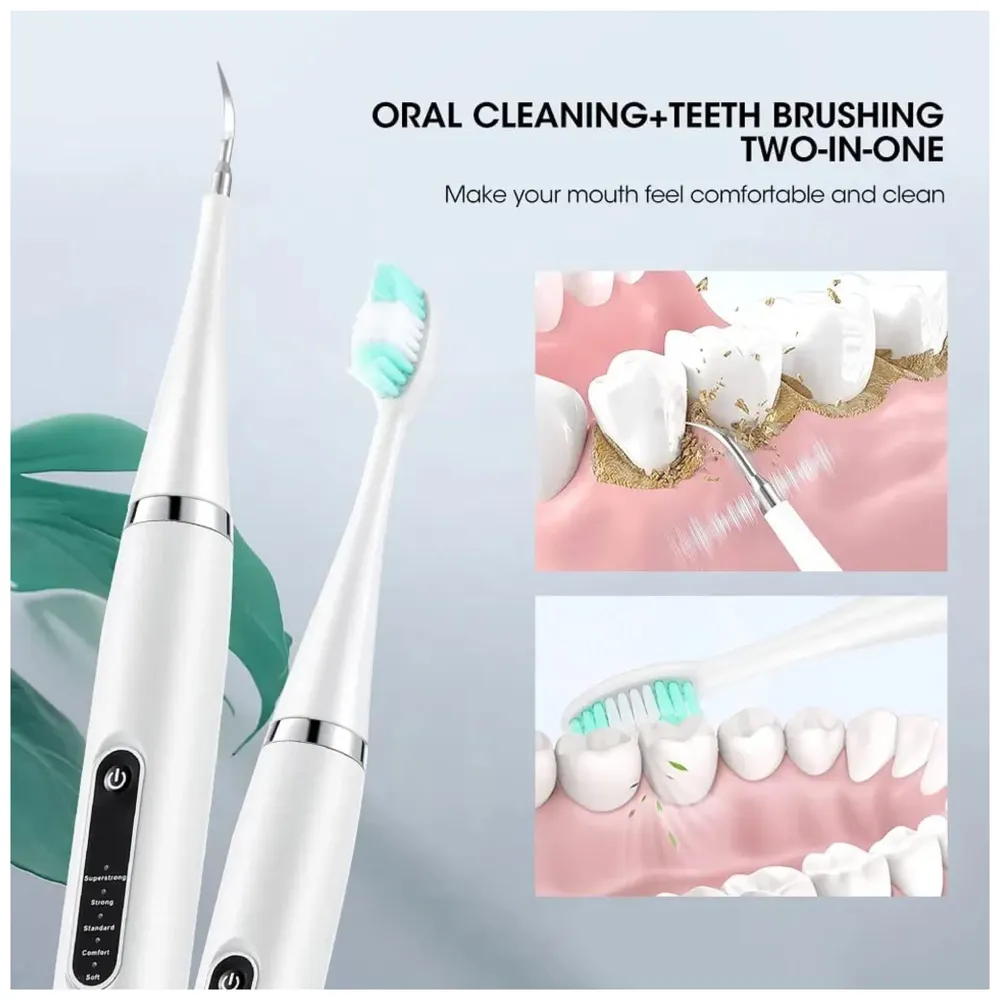 Calculus Remover Teeth Whitening Kit Tooth Cleaner Set Oral Care Electric Toothbrush Plaque Remover Tartar Removal Dental Scaler Stainless Steel Calculus Dental tools Professional