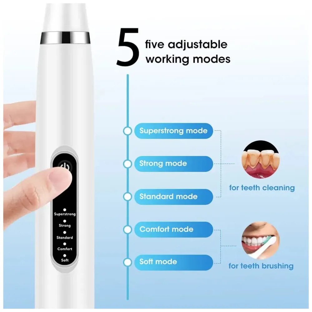 Calculus Remover Teeth Whitening Kit Tooth Cleaner Set Oral Care Electric Toothbrush Plaque Remover Tartar Removal Dental Scaler Stainless Steel Calculus Dental tools Professional