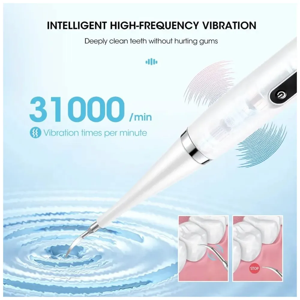 Calculus Remover Teeth Whitening Kit Tooth Cleaner Set Oral Care Electric Toothbrush Plaque Remover Tartar Removal Dental Scaler Stainless Steel Calculus Dental tools Professional