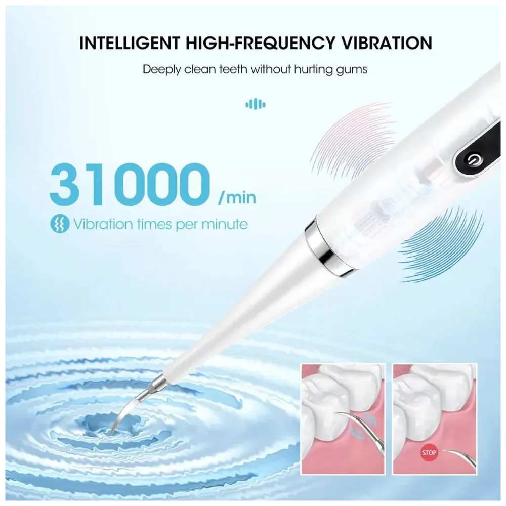 Calculus Remover Teeth Whitening Kit Tooth Cleaner Set Oral Care Electric Toothbrush Plaque Remover Tartar Removal Dental Scaler Stainless Steel Calculus Dental tools Professional