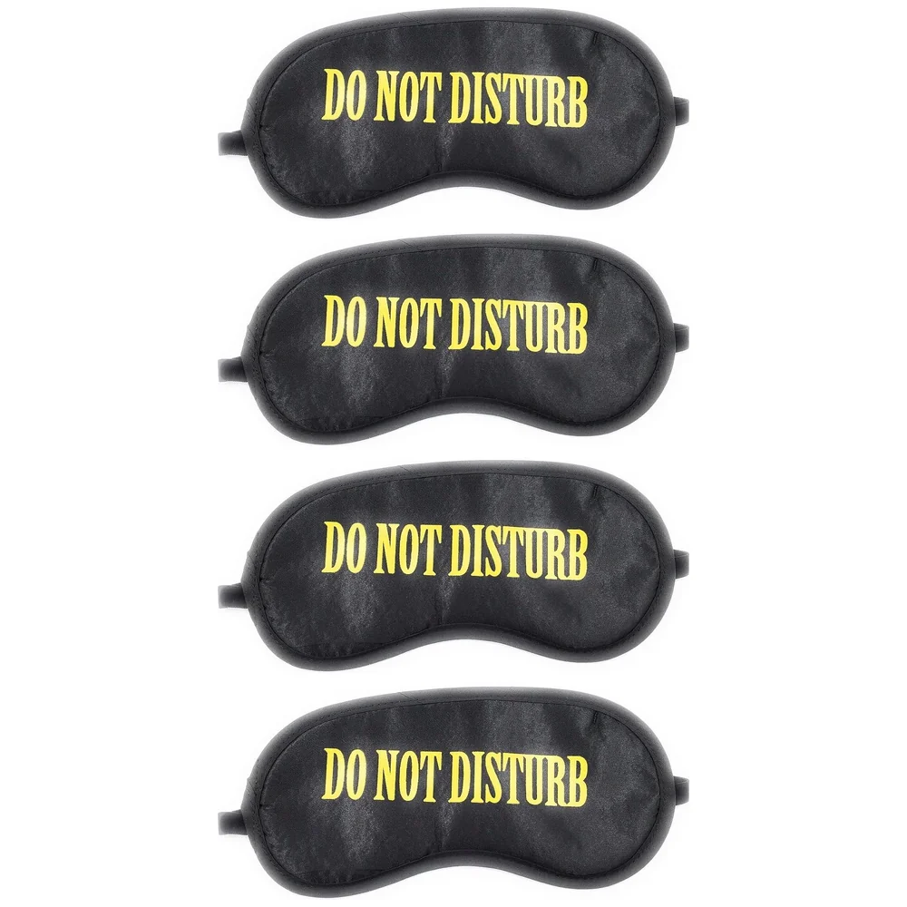 Pack of 4 Do Not Disturb Eyepad Shade Sleep Mask Blackout Soft