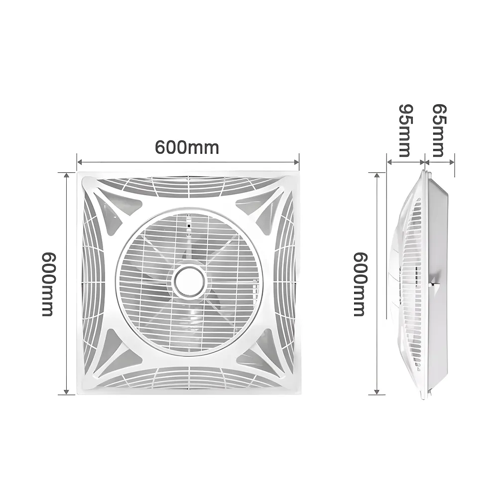 Premium Cassette Fan Recessed Fan For False Ceiling 600 x 600 mm (Without LED) (White-01) Premium