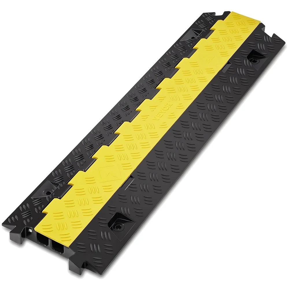 Cable Cover Protector 2 Channel Rubber Flip Open 1 Meter Roads