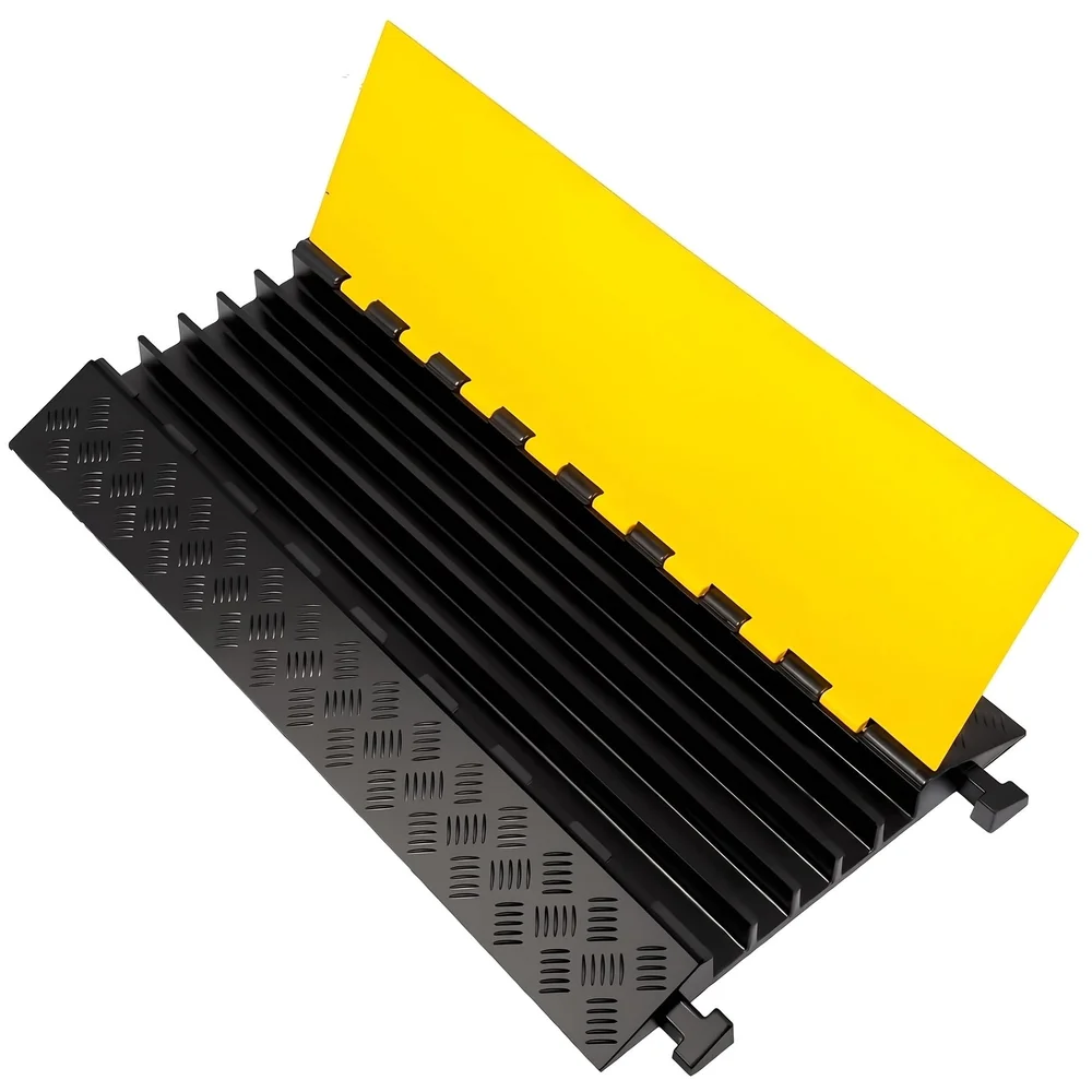 Cable Cover Protector 5 Channel Rubber Flip Open 1 Meter Roads