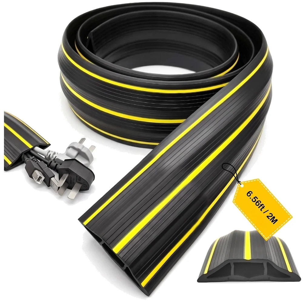 6.56 ft Floor Cable Cover 82 x 17 mm Cord Wire Protector Home