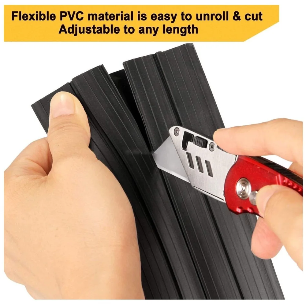 6.56 ft Floor Cable Cover 82 x 17 mm Cord Wire Protector Home