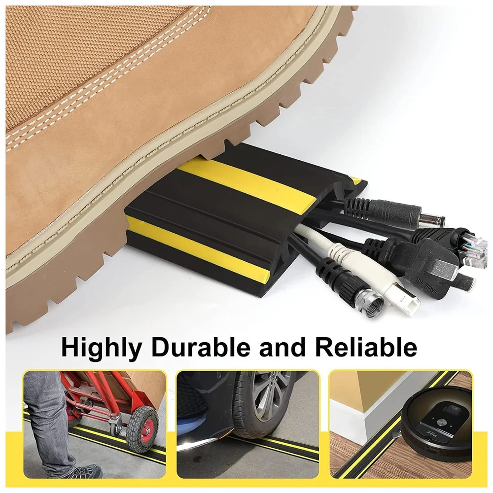 9.84 ft Floor Cable Cover 82 x 17 mm Cord Wire Protector Home