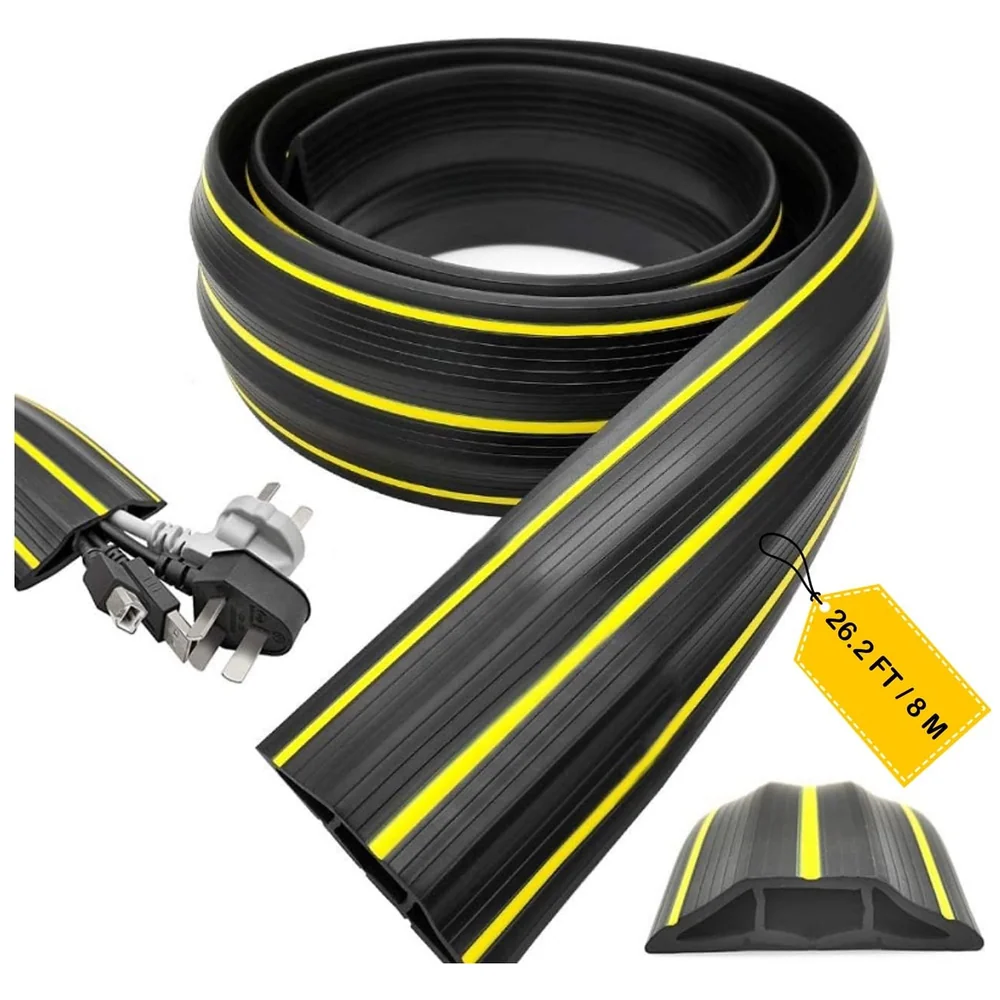 26.25 ft Floor Cable Cover 82 x 17 mm Cord Wire Protector Home