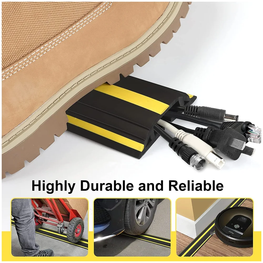 29.53 ft Floor Cable Cover 82 x 17 mm Cord Wire Protector Home