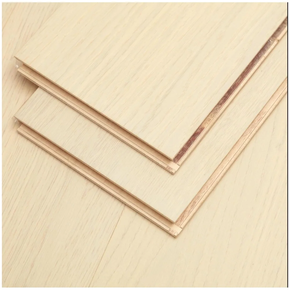 18 Pcs Light Birch PVC Wood Floor Planks Peel and Stick 27 Sq Ft