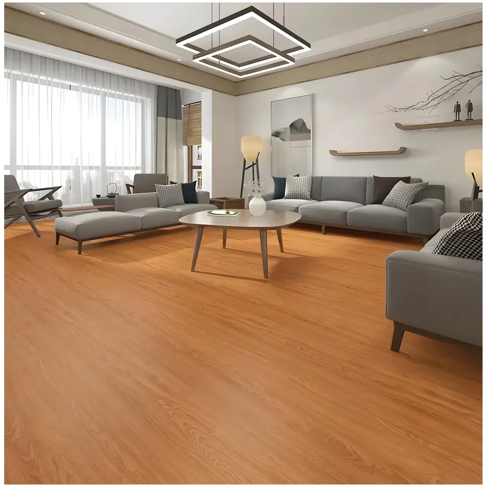 Amber PVC Wood Floor Planks Flooring Tiles Self Adhesive Peel & Stick Grey Wooden Design 18 Planks 27 Square feet PVC Amber Wooden Colour