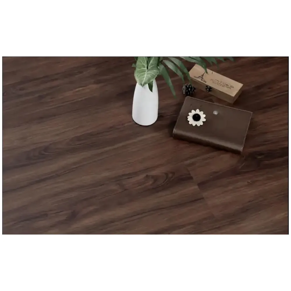 Darkest Brown Gaboon PVC Wood Floor Planks Flooring Tiles Self Adhesive Peel & Stick Wooden Design 18 Planks 27 Square feet PVC Gaboon Wood Colour