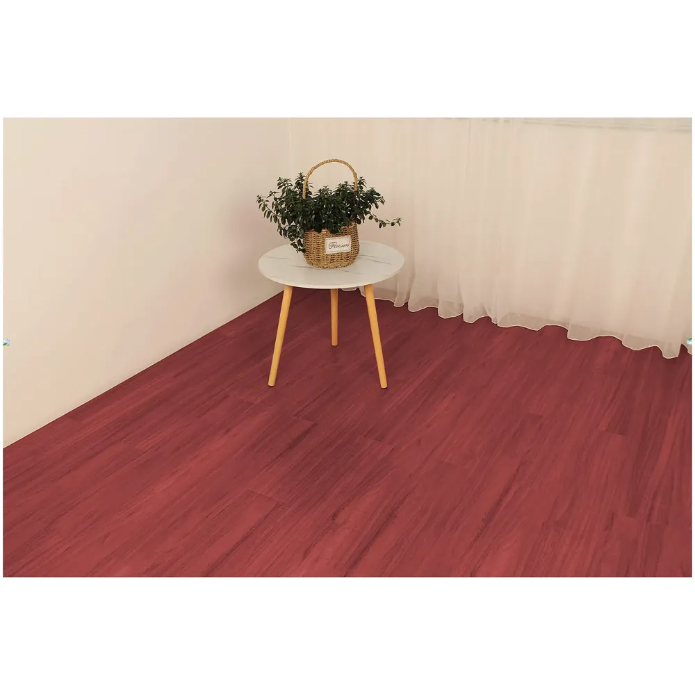 PVC Flooring Planks Tiles Self Adhesive Peel & Stick Wooden Design 1 Plank 1.5 Square feet. (1, Mahogany)