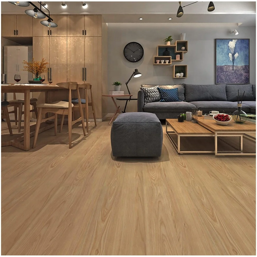 PVC Flooring Planks Tiles Self Adhesive Peel & Stick Wooden Design 18 Planks 27 Square feet. (18, Natural Oak)