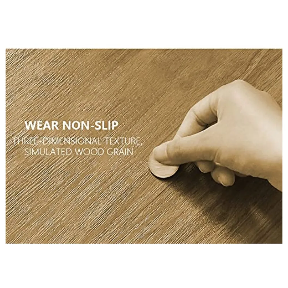 PVC Flooring Planks Tiles Self Adhesive Peel & Stick Wooden Design 1 Plank 1.5 Square feet. (1, Natural Oak)