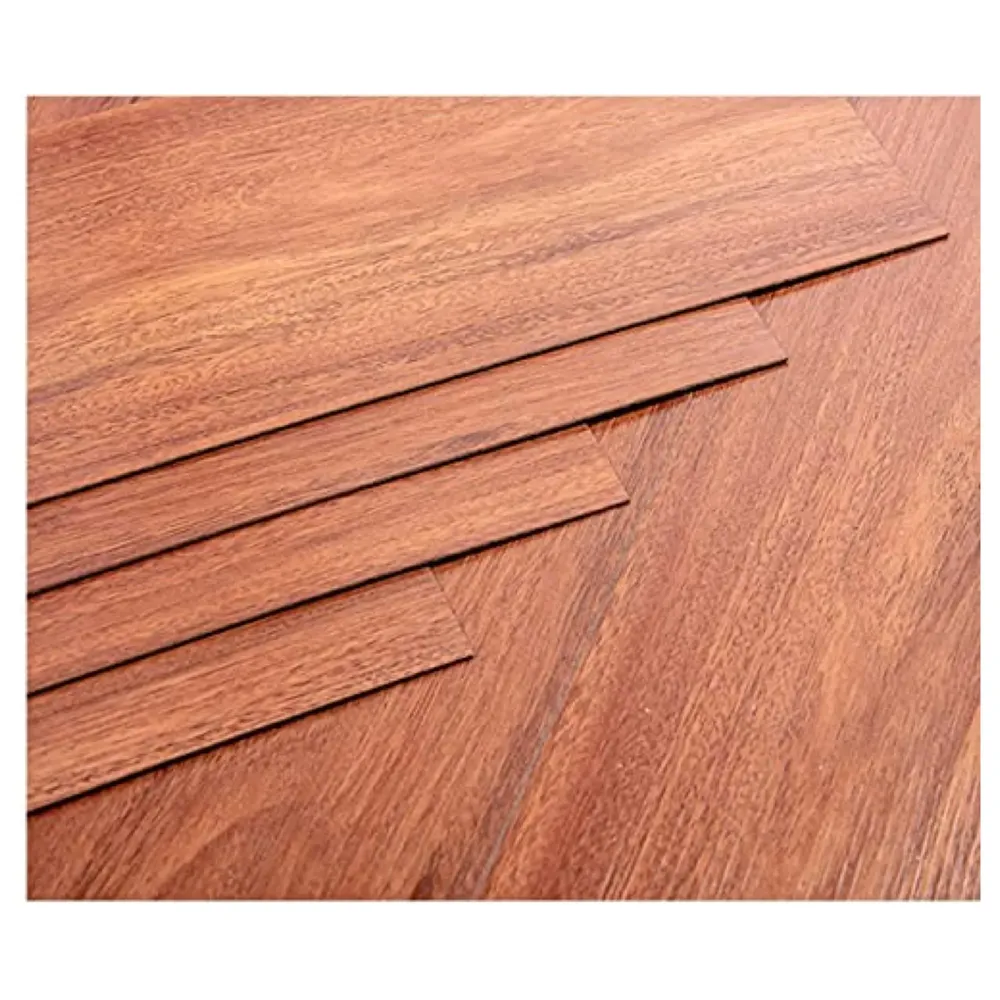 ChestNut PVC Wood Flooring Planks Tiles Self Adhesive Peel & Stick Wooden Design 18 Planks 27 Square feet Wooden ChestNut Colour (Chestnut)