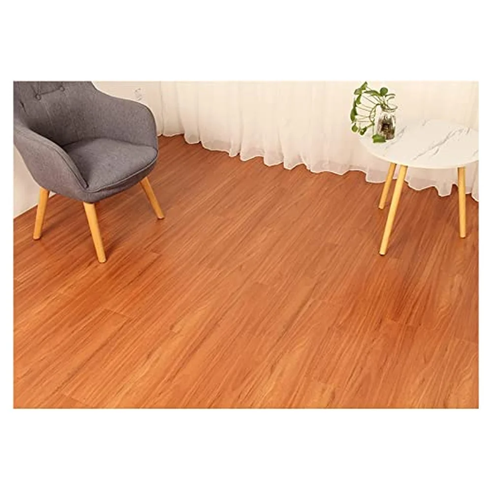18 Pcs Chestnut PVC Wood Floor Planks Peel and Stick 27 Sq Feet
