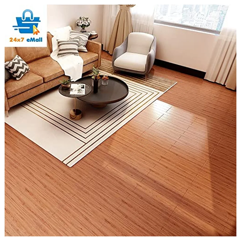 18 Pcs Chestnut PVC Wood Floor Planks Peel and Stick 27 Sq Feet