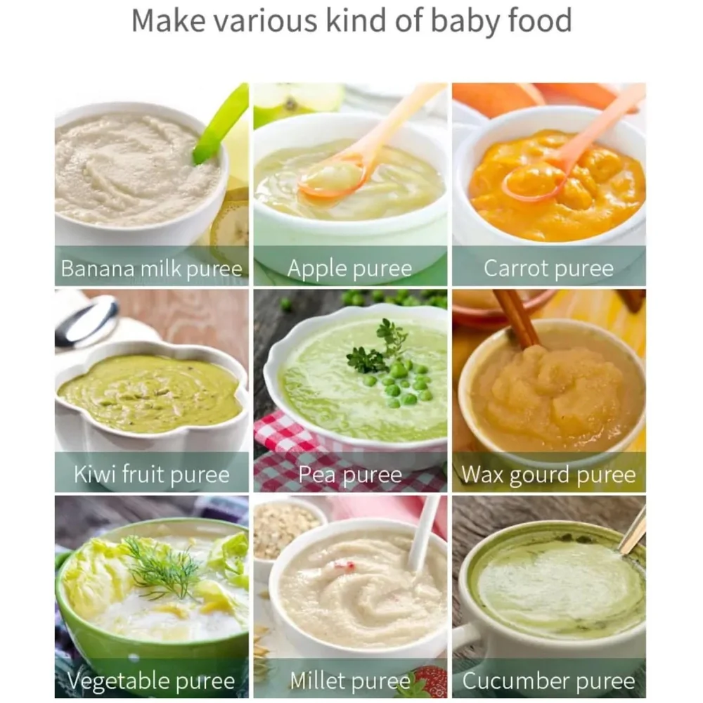 4-in-1 Baby Food Maker Baby Food Processor Food Cooker, Blender, Steamer and Defroster Baby Meal Essentials Make Healthy Fresh Baby Food at Home.