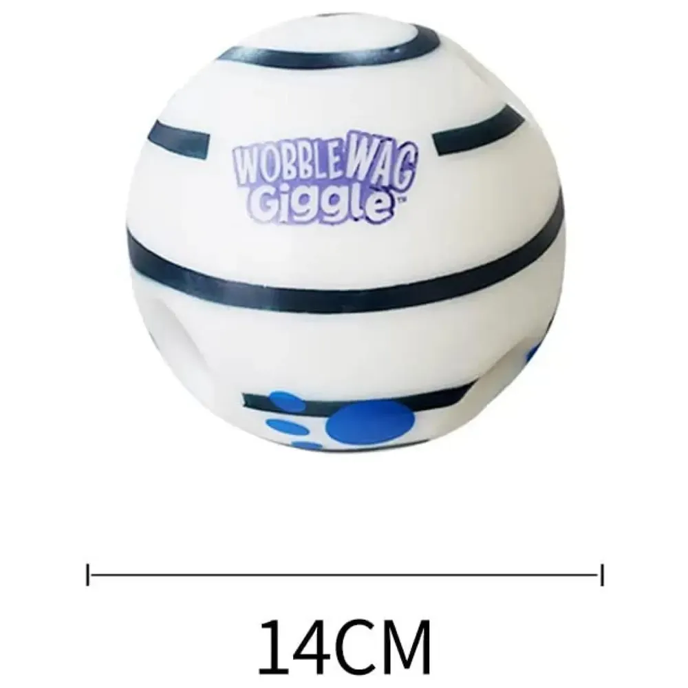 Glow Funny Sound Ball Interactive Dog Toy, Fun Sounds When Rolled or Shaken Funny Sound Ball Laughing Ball for Medium Large Pet Dogs, 5.5 Inch