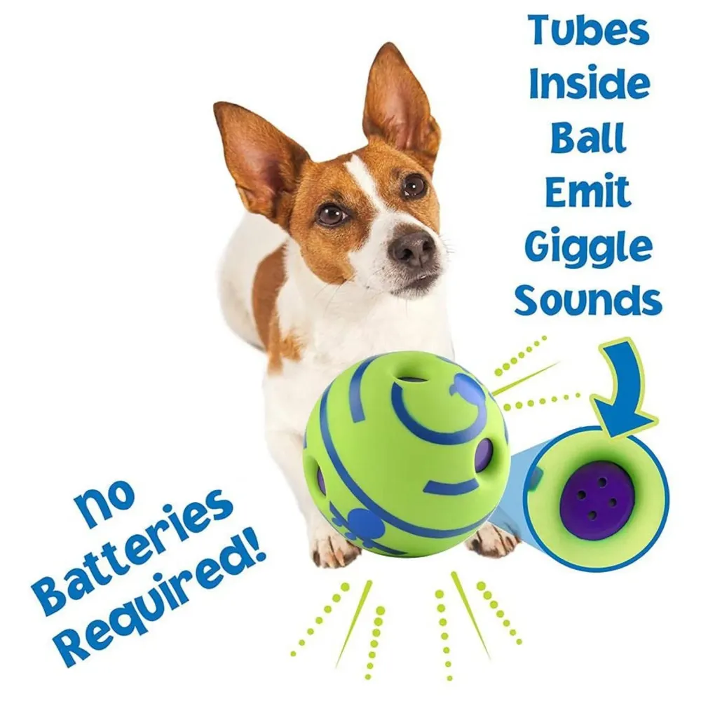 Dog Toy Fun Sounds When Rolled or Shaken Funny Sound Ball Laughing Ball for Medium Large Pet Dogs, 5.5 Inch Interactive Toy Fun Giggle Medium Large Pet Dogs, 5.5 Inch/15Cm Large Size