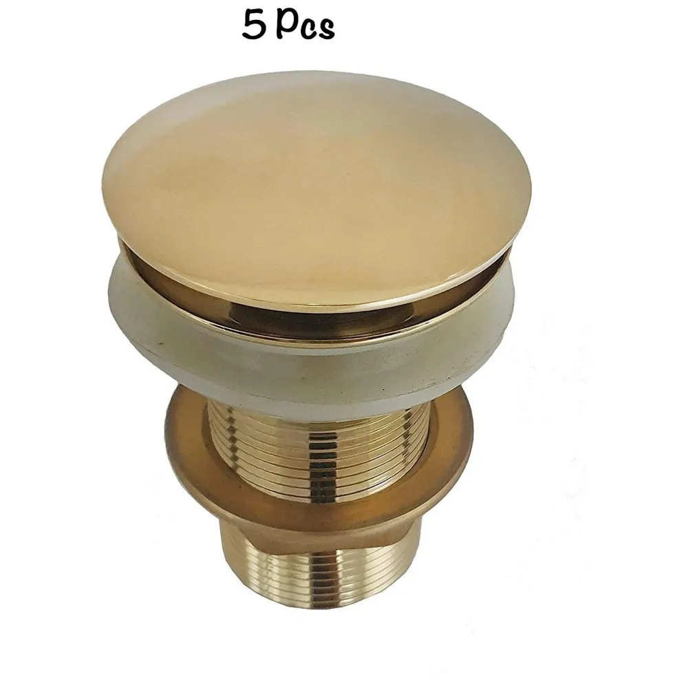 Brass Full Threaded Pop Up Waste Coupling 32 MM (4", Brass Top) (5 pcs gold)