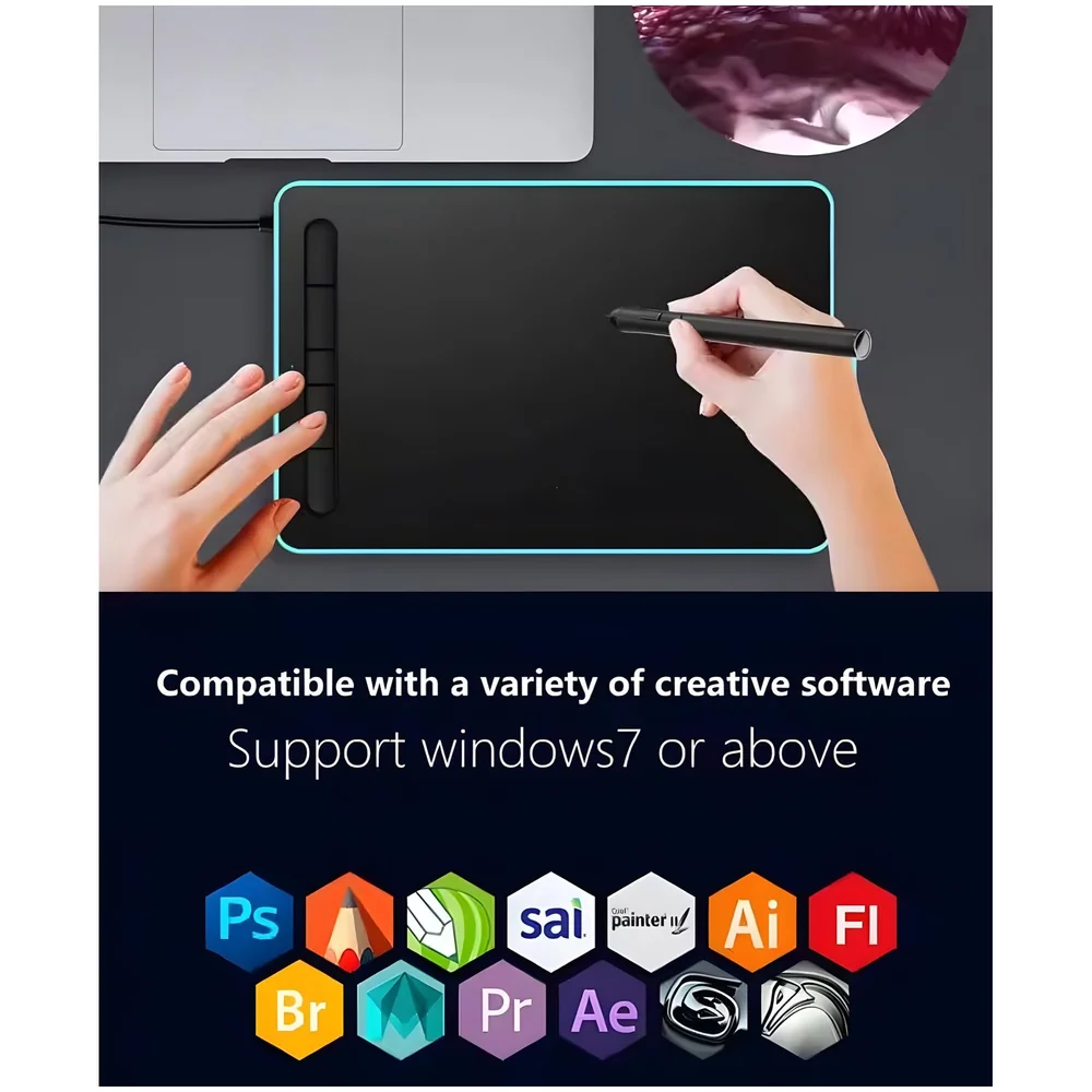 Large Graphics Drawing Tablet 11.7 x 7.5 inch Pen 8192 Pressure
