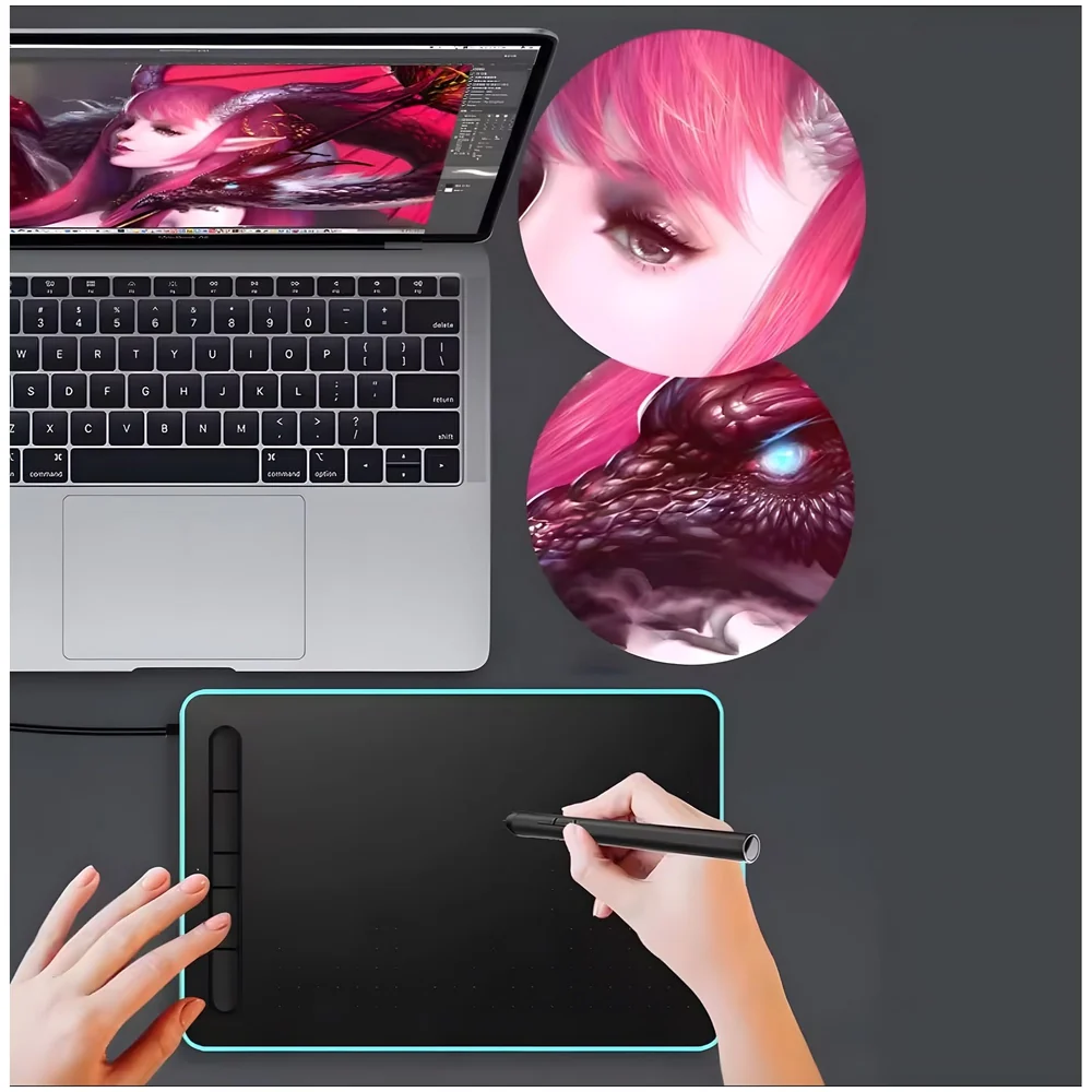 Large Graphics Drawing Tablet 11.7 x 7.5 inch Pen 8192 Pressure
