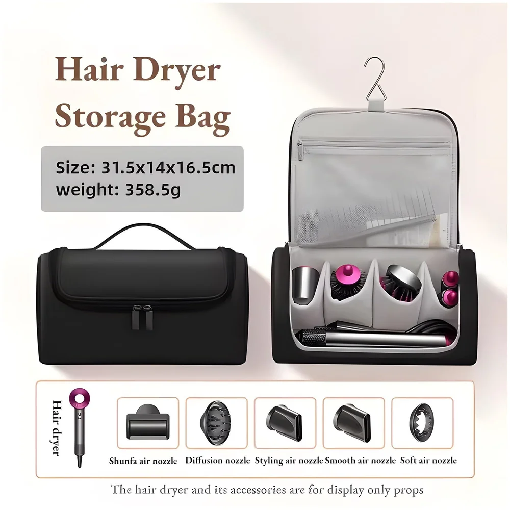 Travel Pouch Storage Bag Compatible with Dyson Airwrap 31.5 cm