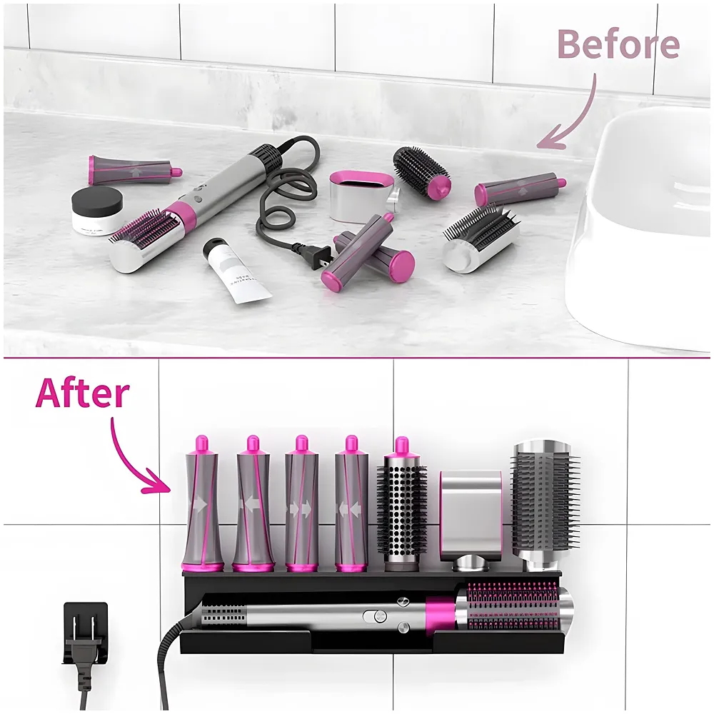 Hair Dryer Holder for Dyson Airwrap 7 Slot Silicone Wall Mount