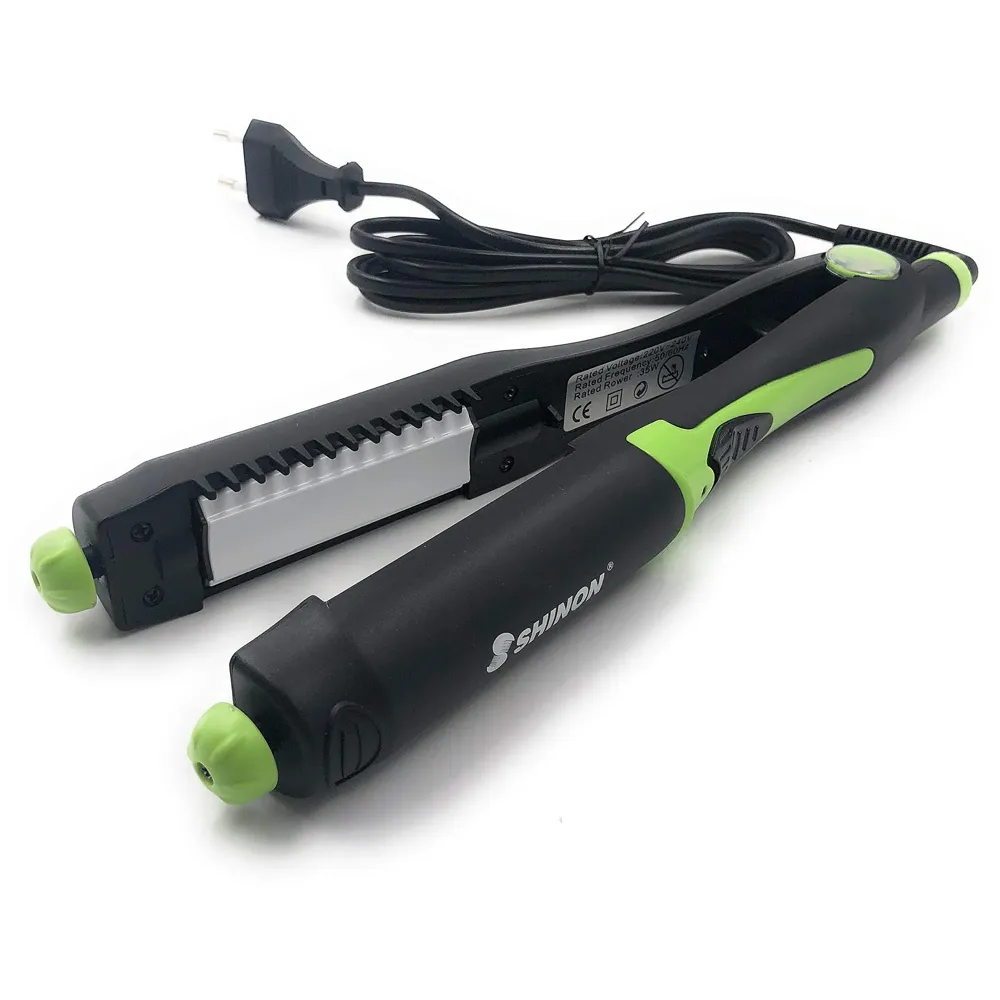 4 IN 1 Electric Rotating Hair Curling/Straightening Brush/Hair Roller/Hair Crimper, Hair Styler With 100% Aluminum Sheet (Green)