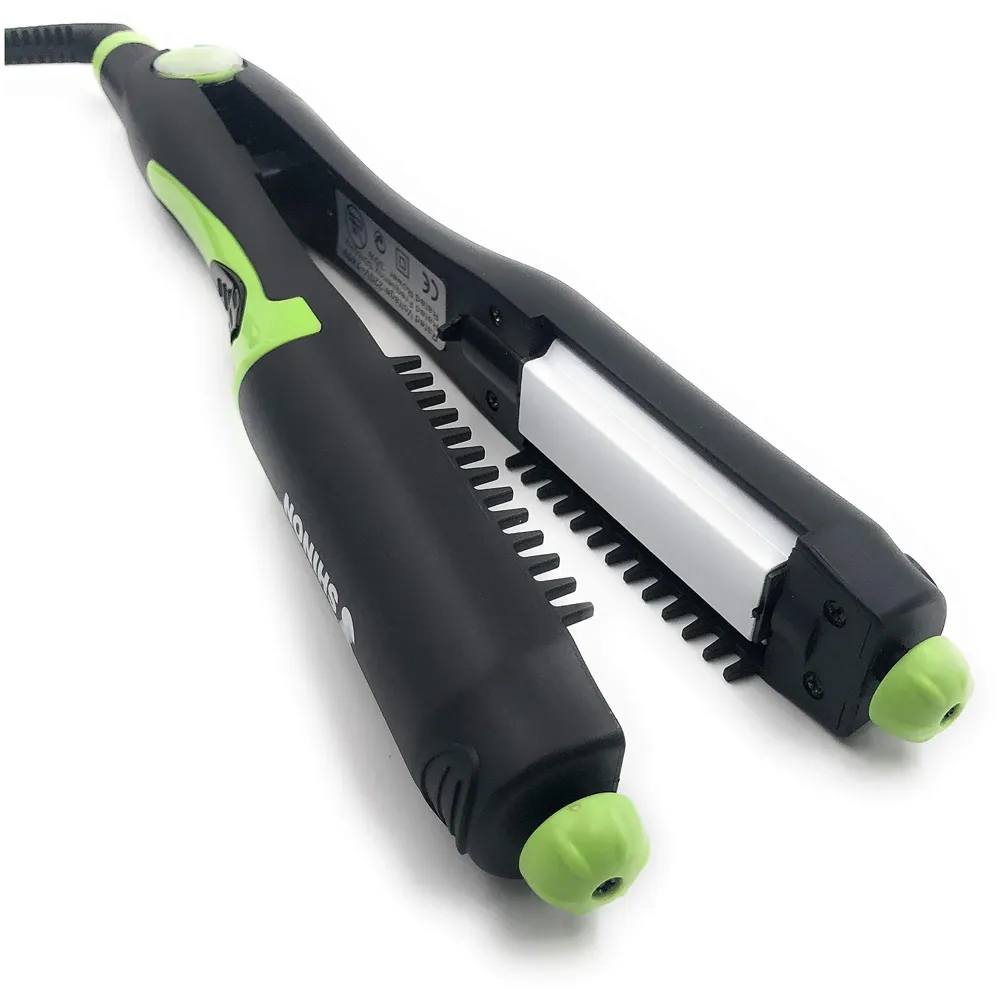 4 IN 1 Electric Rotating Hair Curling/Straightening Brush/Hair Roller/Hair Crimper, Hair Styler With 100% Aluminum Sheet (Green)