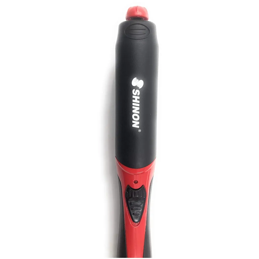 4 IN 1 Electric Rotating Hair Curling/Straightening Brush/Hair Roller/Hair Crimper, Hair Styler With 100% Aluminum Sheet (Red)