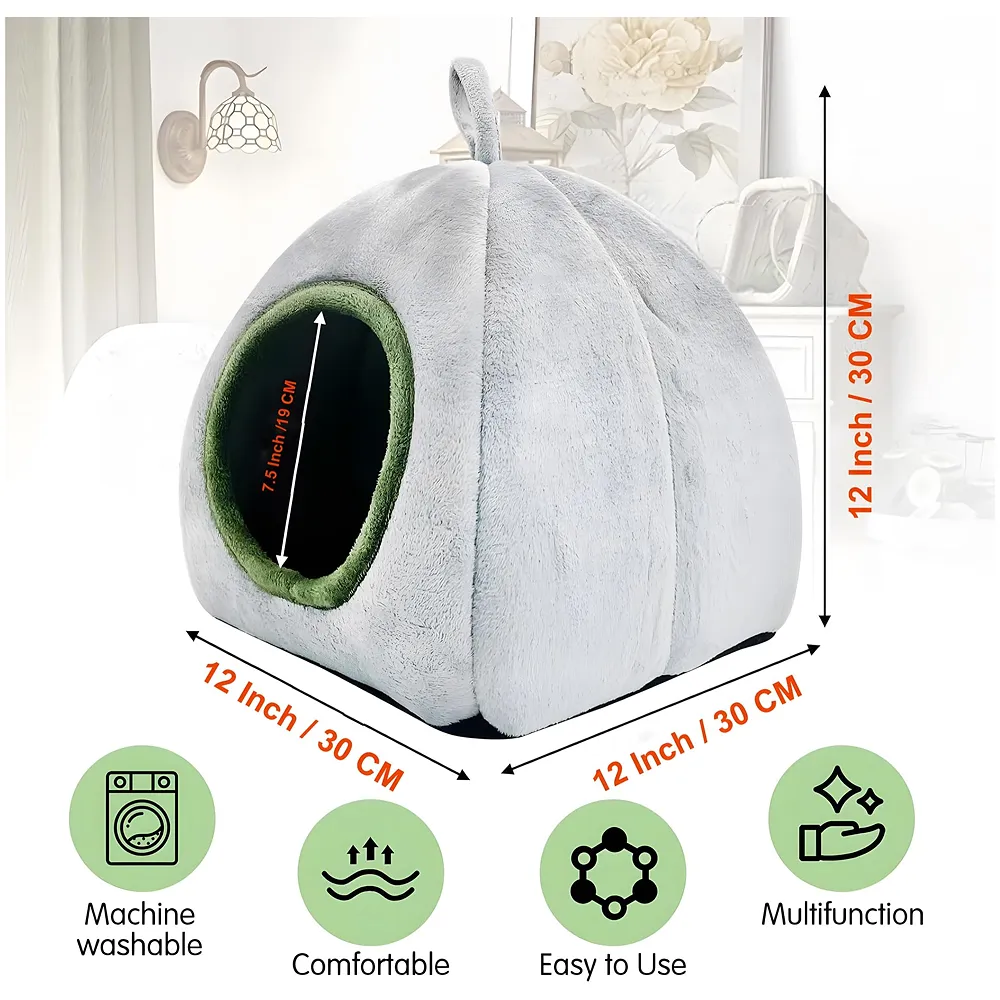 Large Hamster Bed Hideout Washable Sleeping House 30x30x30 cm