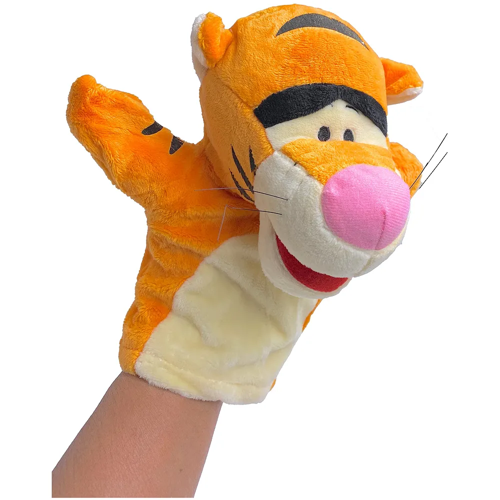 Hand Puppets Jungle Animal Friends with Working Mouth for Imaginative Play, Storytelling, Teaching, Preschool & Role-Play. (Tiger)