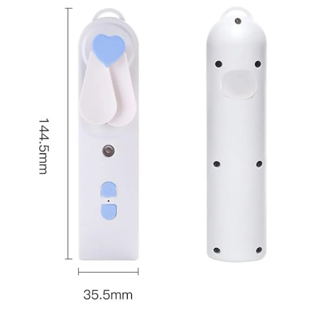 Hand Mist Fan With Water Spray - Handheld Desk Fan With 30 ML Portable Water Tank - 14.5 Cm x 3.5 Cm