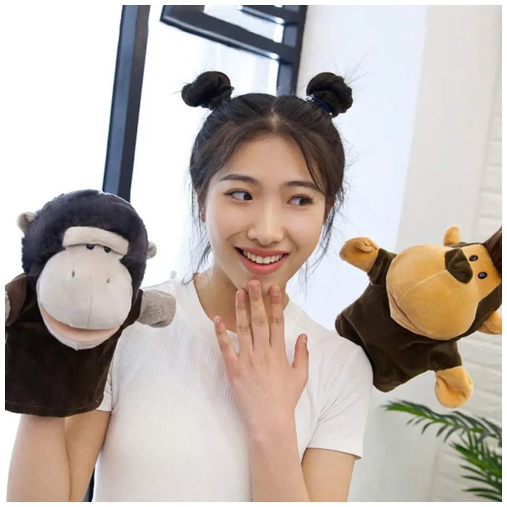 Hand Puppets Duck Jungle Animal Friends with Working Mouth for Imaginative Play, Storytelling, Teaching, Preschool & Role-Play. (Duck)