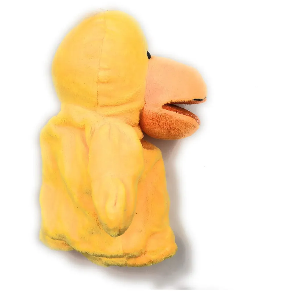 Hand Puppets Duck Jungle Animal Friends with Working Mouth for Imaginative Play, Storytelling, Teaching, Preschool & Role-Play. (Duck)