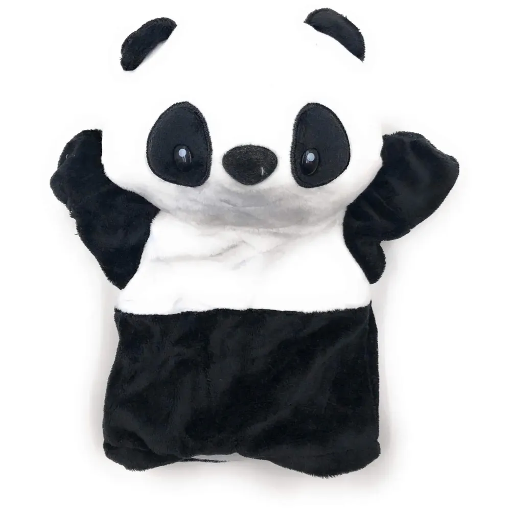 Hand Puppets Panda Jungle Animal Friends with Working Mouth for Imaginative Play, Storytelling, Teaching, Preschool & Role-Play. (Panda)