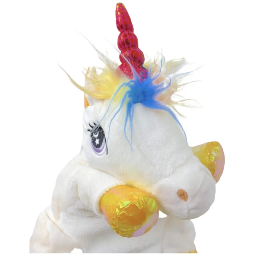 Hand Puppets Jungle Animal Friends with Working Mouth for Imaginative Play, Storytelling, Teaching, Preschool & Role-Play. (Unicorn White)