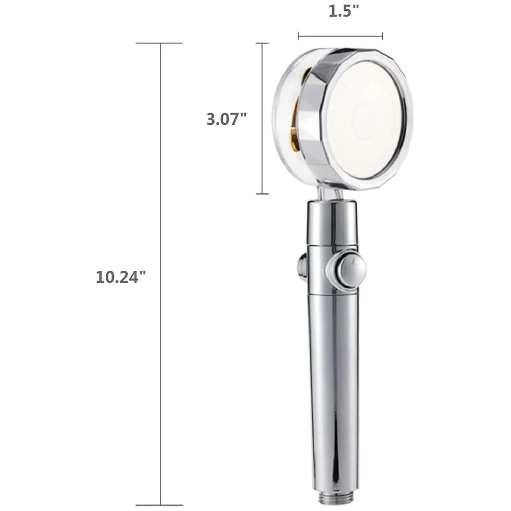 High Pressure Handheld Shower Head Turbo Fan Hose and Holder Set