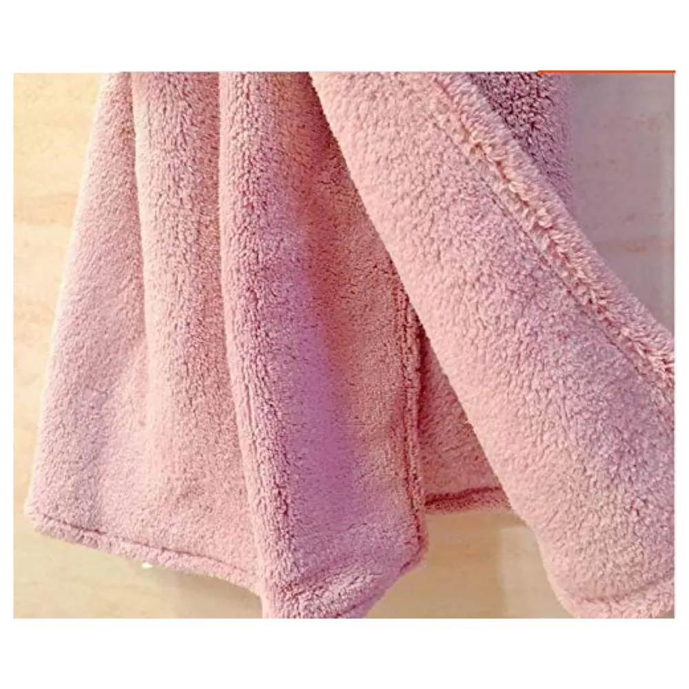 Cute Rabbit Hand Towel Soft Coral Velvet Kids Children Cartoon Absorbent Quick Dry Towel Lovely Towel for Kitchen Bathroom 38 x 28 cm (15 x 11 Inches) (Bunny Pink)