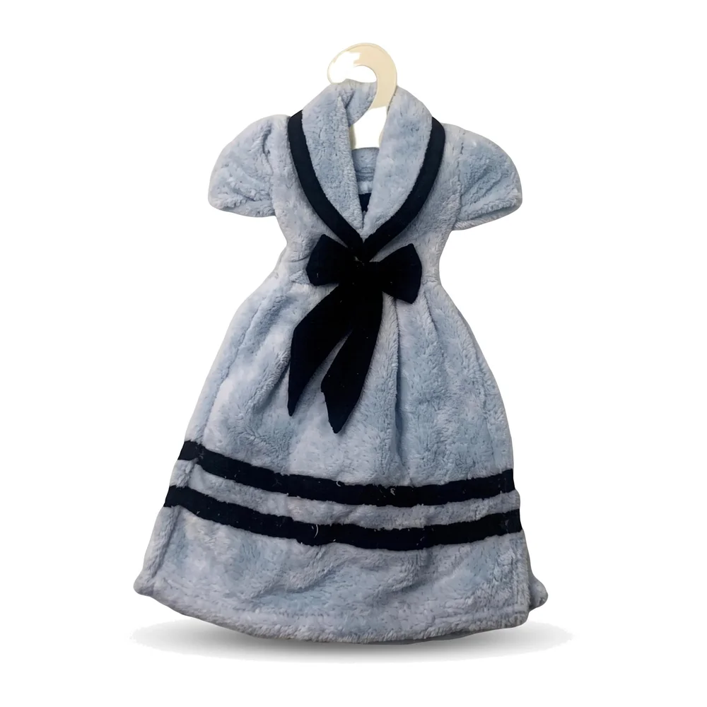 Cute Gown Hand Towel Soft Coral Velvet Kids Children Cartoon Absorbent Quick Dry Towel Lovely Towel for Kitchen Bathroom 38 x 28 cm (15 x 11 Inches) (Blue)