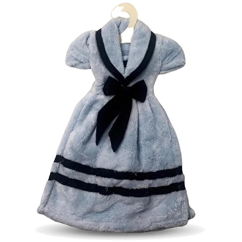 Hand Towel Gown Blue Coral Velvet Quick Dry 15 x 11 Inch