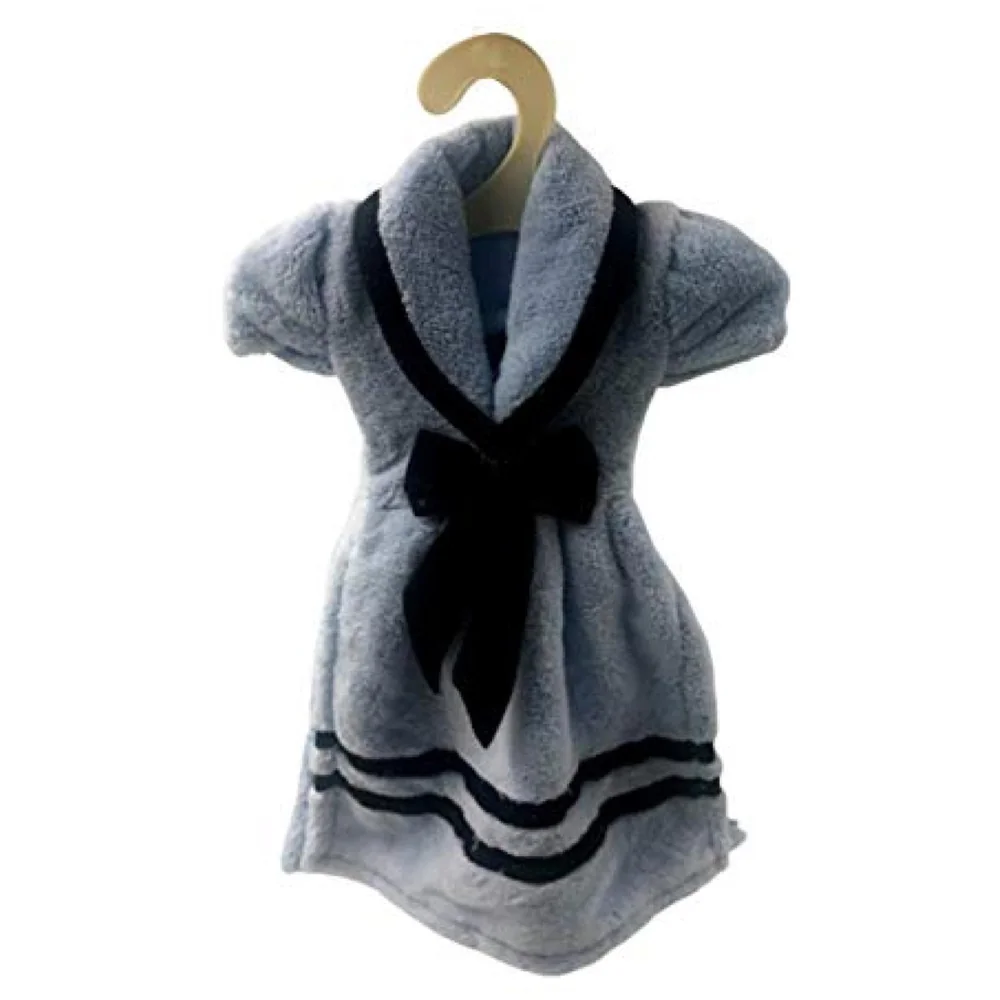 Hand Towel Gown Blue Coral Velvet Quick Dry 15 x 11 Inch