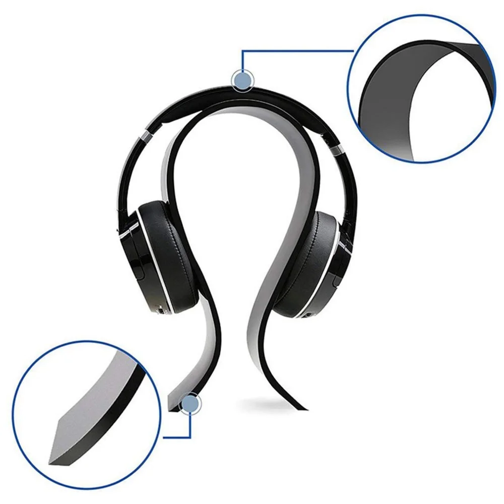 Headphone Stand, Acrylic Universal Headset Earphone Holder Desk Display Hanger with 8mm Thickness